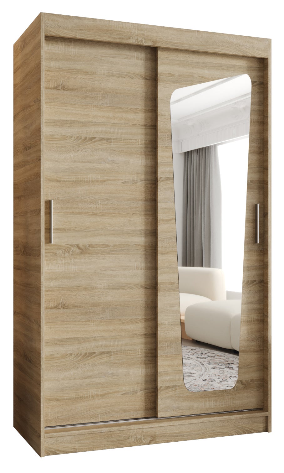Szafa przesuwna garderoba MOKA 120 x 62 x 200 cm Sonoma