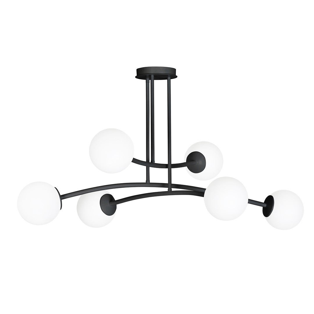 Żyrandol Emibig 6xE14 40W HALLDOR 6 BLACK 1024/6