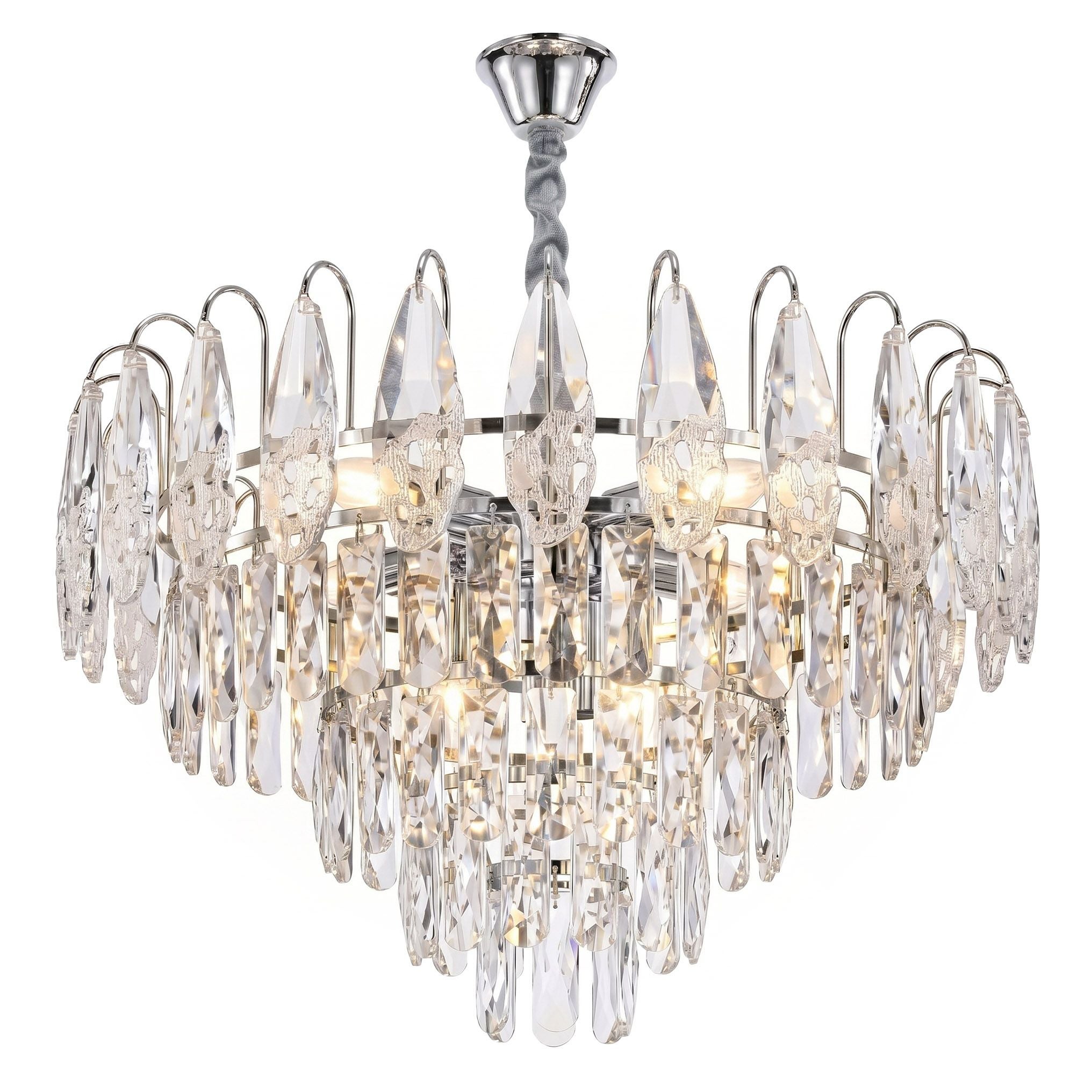 Lampa Wisząca z Kryształami Toolight SWE079-CP 50cm Chrom