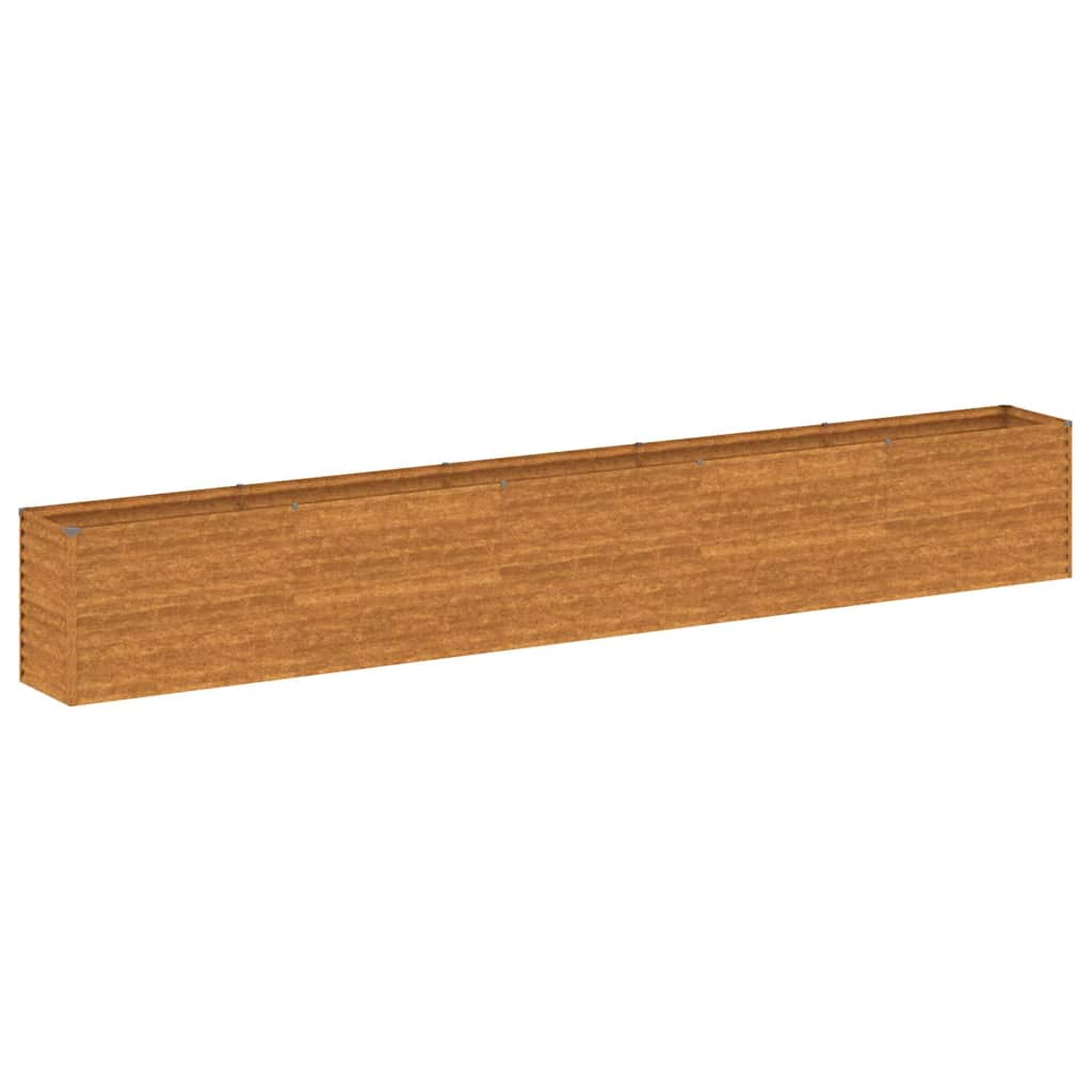Podwyższona Grządka Ogrodowa na Warzywa Corten 482x50x69 cm Rdzawa na Taras