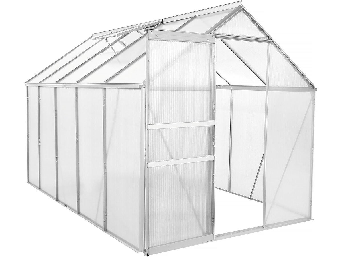 Szklarnia ogrodowa z poliwęglanu 310 x 190 x 195 cm "Basilic" – 5,89 m² – szara