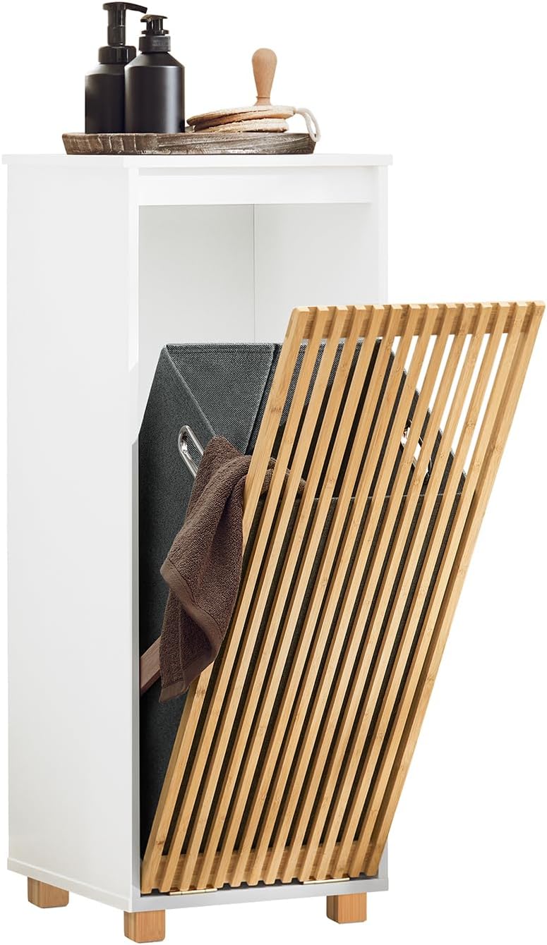 SoBuy Szafka Biała Bialy 33x32x85 cm BZR126-W