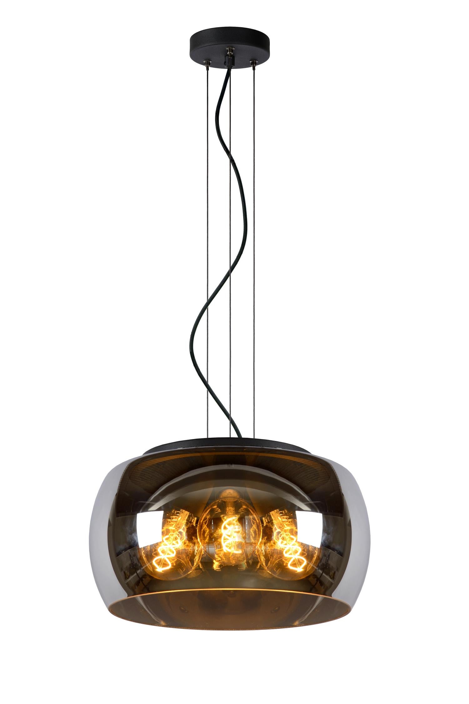 Lampa wisząca OLIVIA czarna 3 x E27 x 40W wym:170x40x40cm Lucide