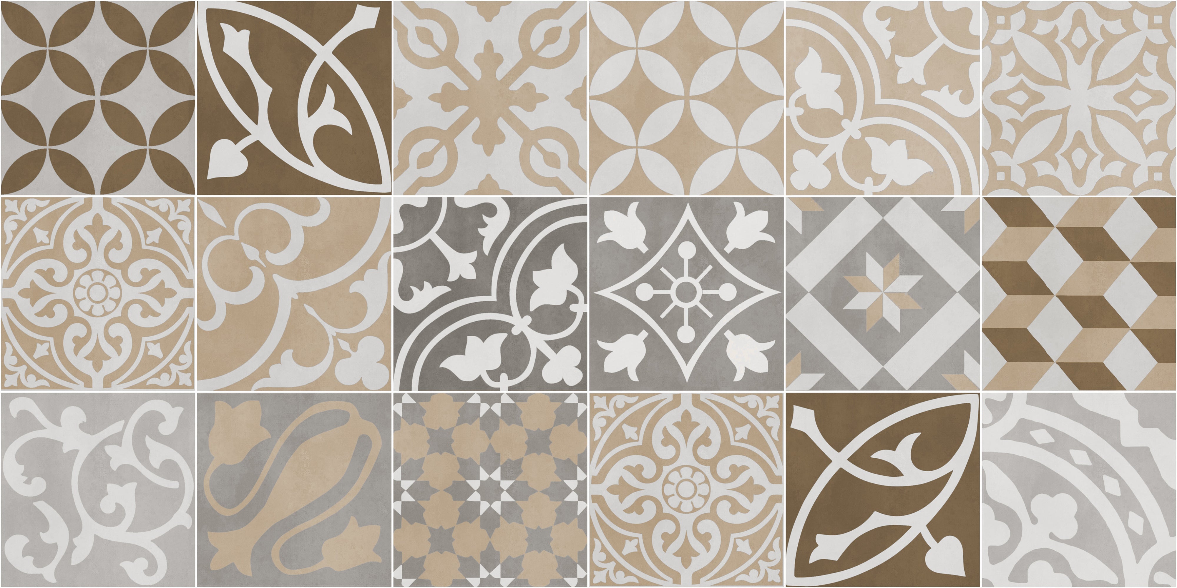 Dywan winylowy antique sepia 50x100 cm - antypoślizgowy PVC, winylowy do kuchni lub salonu, zmywalny, styl hydrauliczny