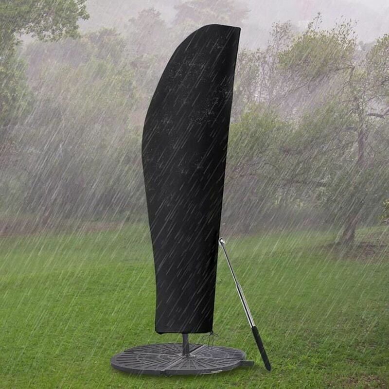 Pokrowiec ochronny na parasol ogrodowy 3x4m – wodoodporny, odporny na promieniowanie UV, z teleskopowym drążkiem