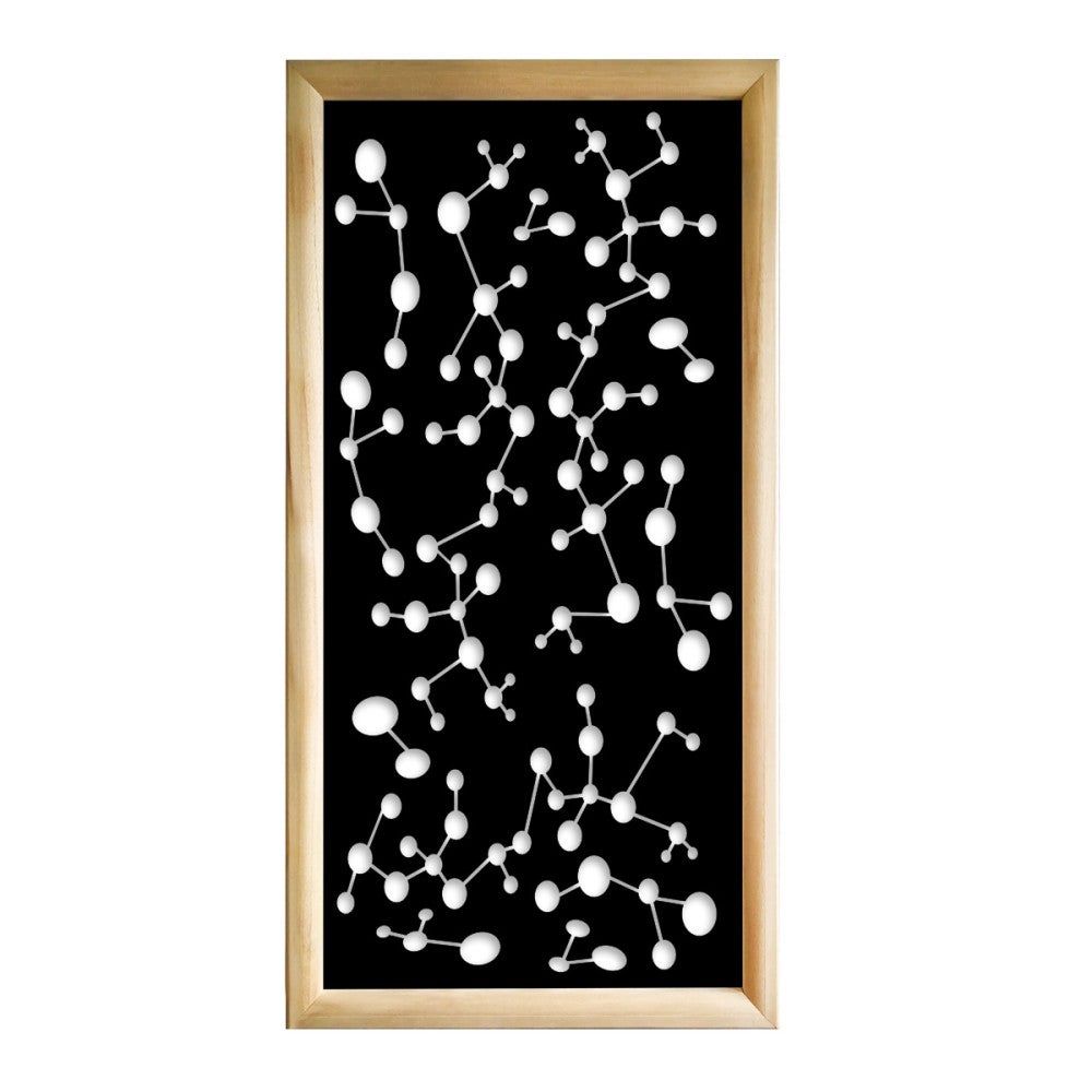 NANOTECH - Prostokątne moduły dekoracyjne z drewna i PVC - Rozmiar 73x148 cm - Grubość 64 mm - Kolor wewnętrzny CZARNY