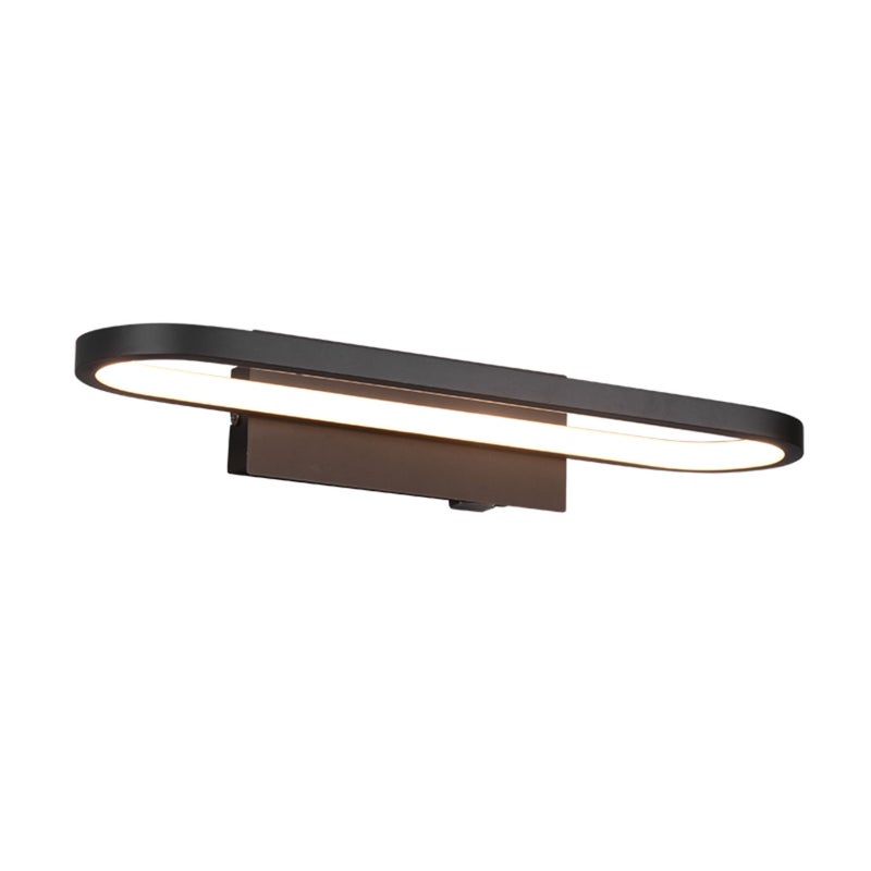 Kinkiet ścienny Gianni czarno-biały LED 17W 3000K 1700lm do łazienki wym: 7,5 x 40 x 14,8 cm akryl IP44 Trio