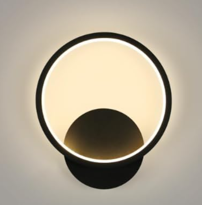Kinkiet wewnętrzny, nowoczesna lampa ścienna 10 W, okrągła lampa ścienna, 3000 K, ciepłe białe światło do sypialni, salonu, łazienki, korytarza, schod