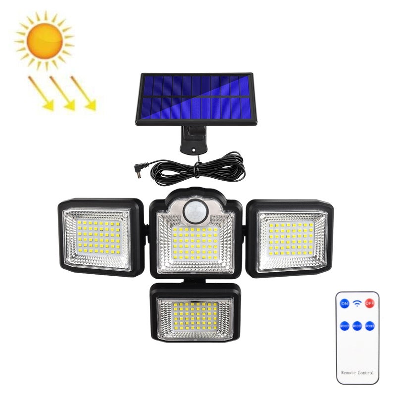 Solarna lampa zewnętrzna z czujnikiem ruchu: solarne lampy zewnętrzne, wodoodporny reflektor na dziedziniec, patio, ganek