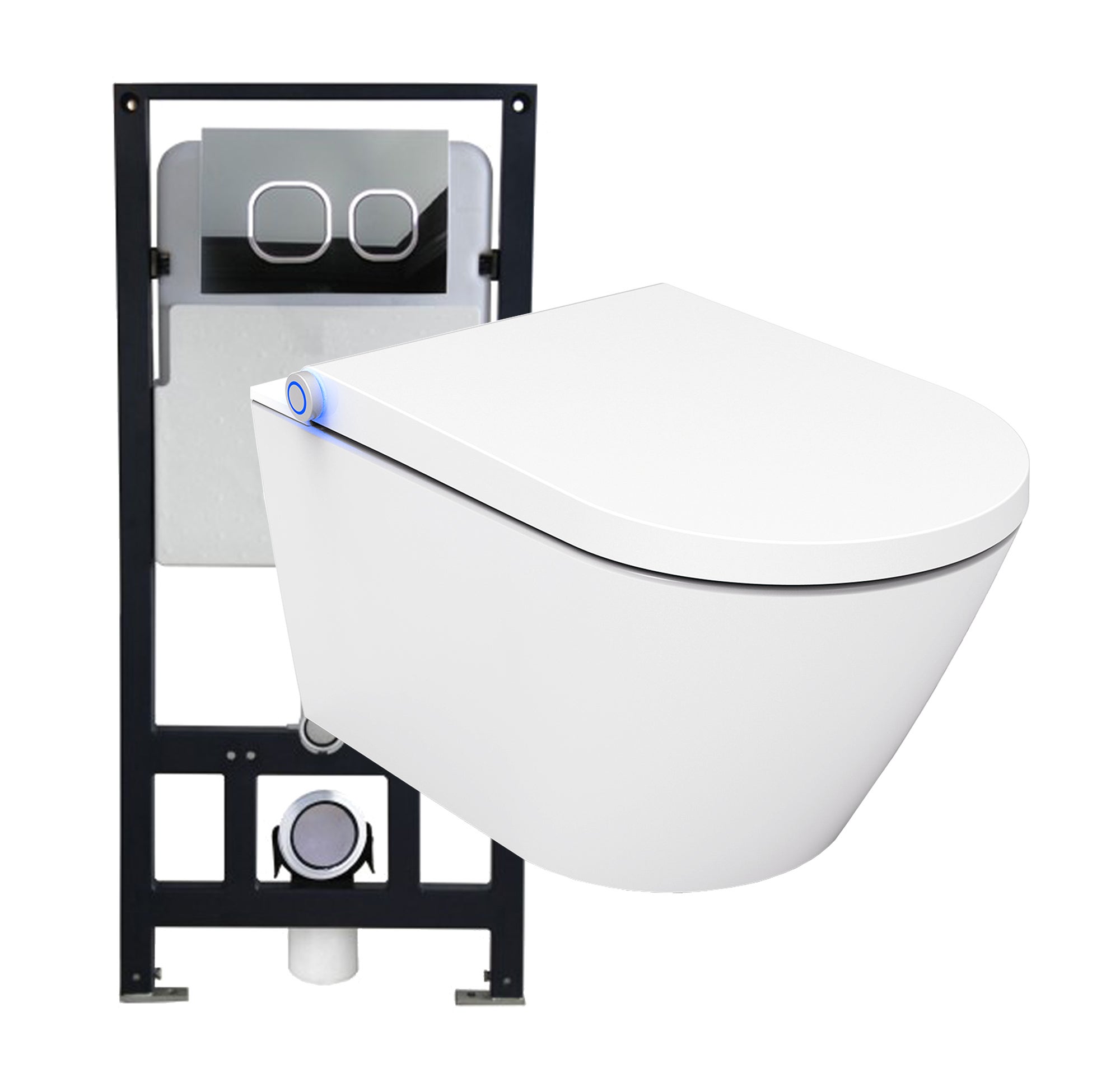 Bernstein Zestaw WC Toaleta myjąca Basic 1102 + stelaż podtynkowy + panel 4112 + mata