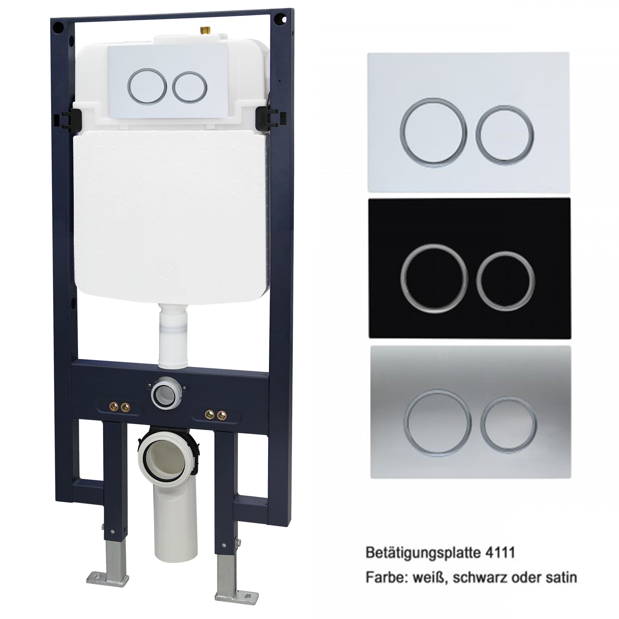 Bernstein Stelaż podtynkowy WC G3008 + panel spłuczki 4111 biały