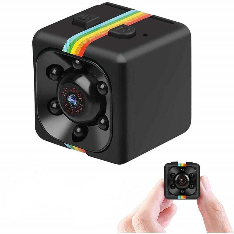 Mini kamera, ukryta kamera HD 1080P, bezprzewodowa przenośna kamera z detekcją ruchu i noktowizorem do domu, samochodu, biura (czarna)