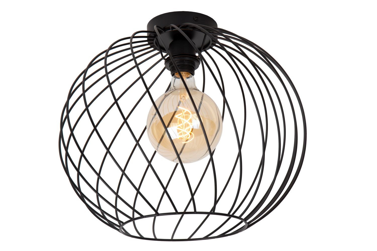 Lampa sufitowa DANZA czarna 1xE27x40W metal wym:35x40x40cm IP20 Lucide