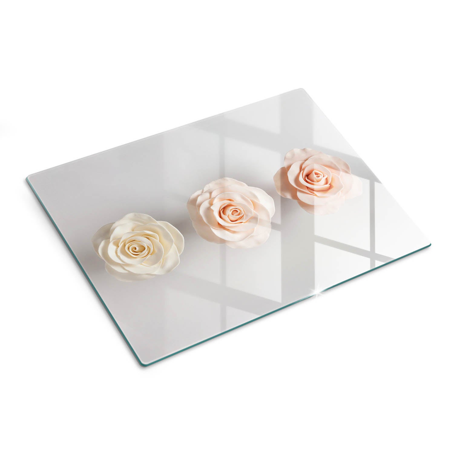Szklana deska kuchenna z eleganckim nadrukiem - Róże - 30x40 - Tulup