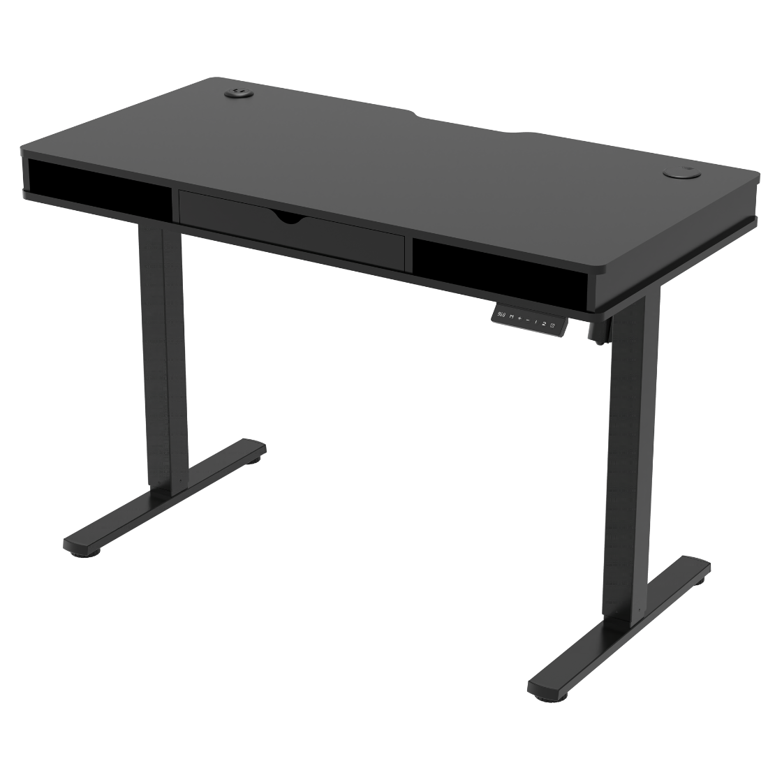 Biurko Elektryczne Spacetronik SPEF123BB z Szufladą i Portem USB 120x60 Czarne
