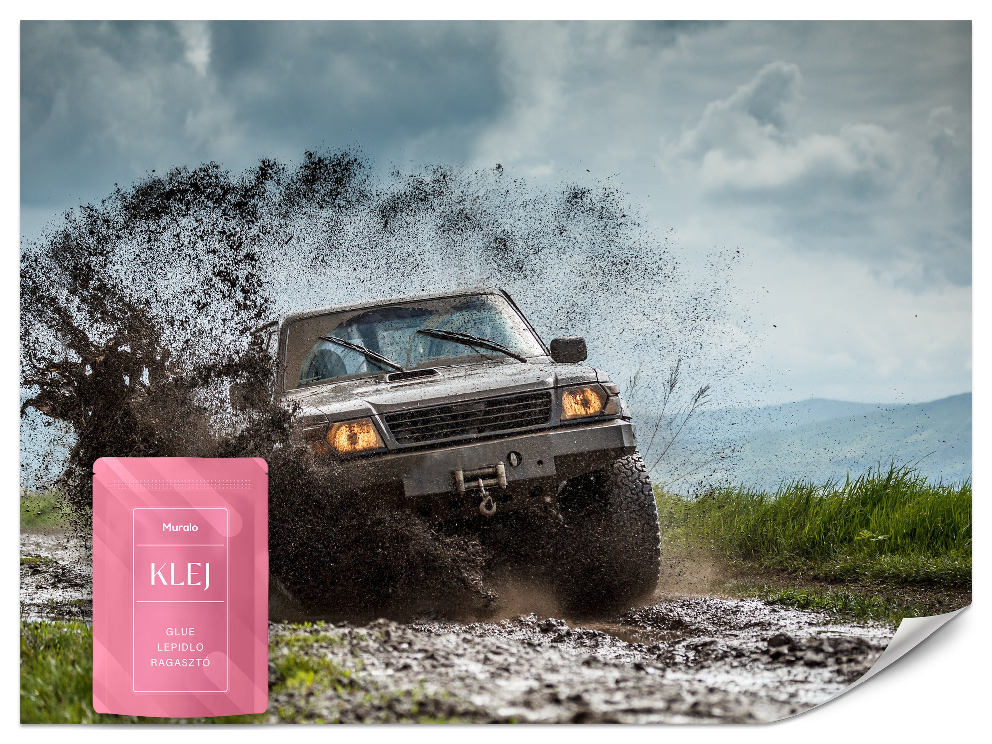 FOTOTAPETA DLA MŁODZIEŻY JEEP SAMOCHÓD OFF-ROAD GÓRY DLA CHŁOPCA 100x70