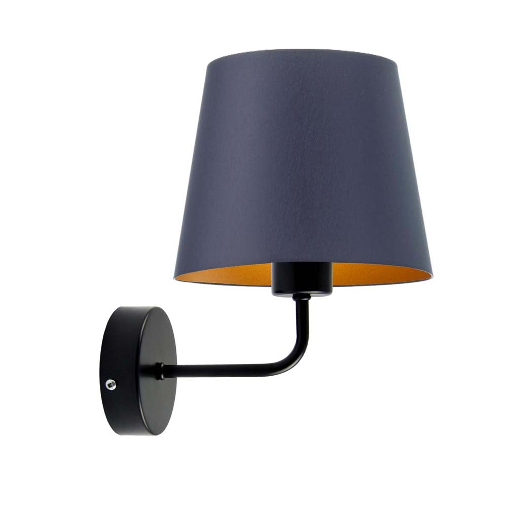 Kinkiet fajka lampa ścienna lampa na ścianę z abażurem stożek BLUES