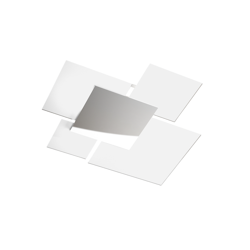 Nowoczesna lampa sufitowa 1088/70-BI Białe szkło 4xE27