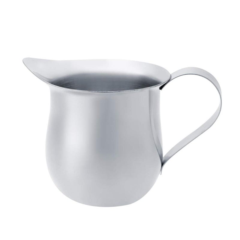 Dzbanek do spieniania mleka, mały dzbanek do śmietanki w kształcie dzwonka ze stali nierdzewnej, kubek do spieniania mleka do kawy Latte Art (90 ml)