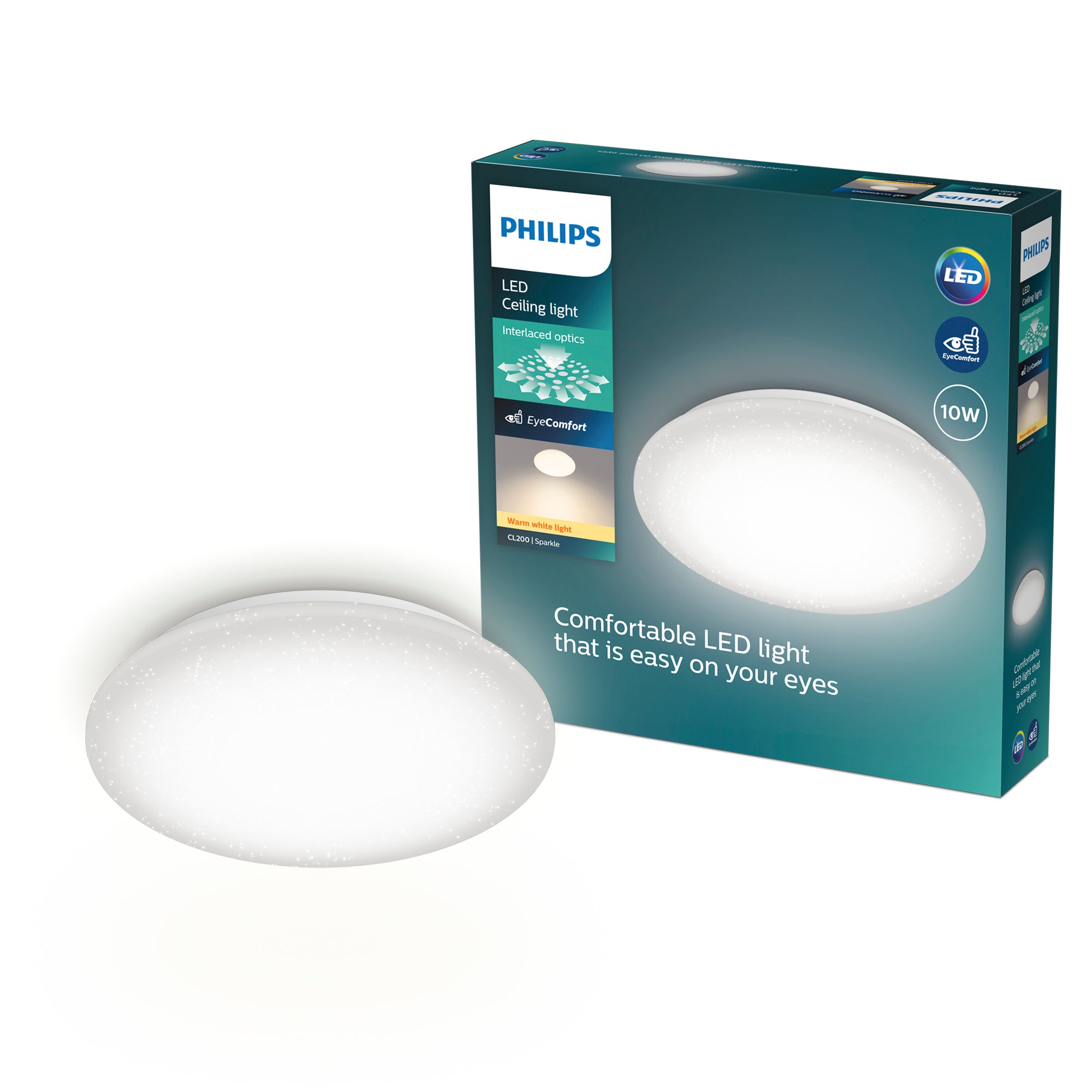 Plafon Philips Lampa Sufitowa 10W 1000lm 2700K z Efektem Gwiazd Moire CL200