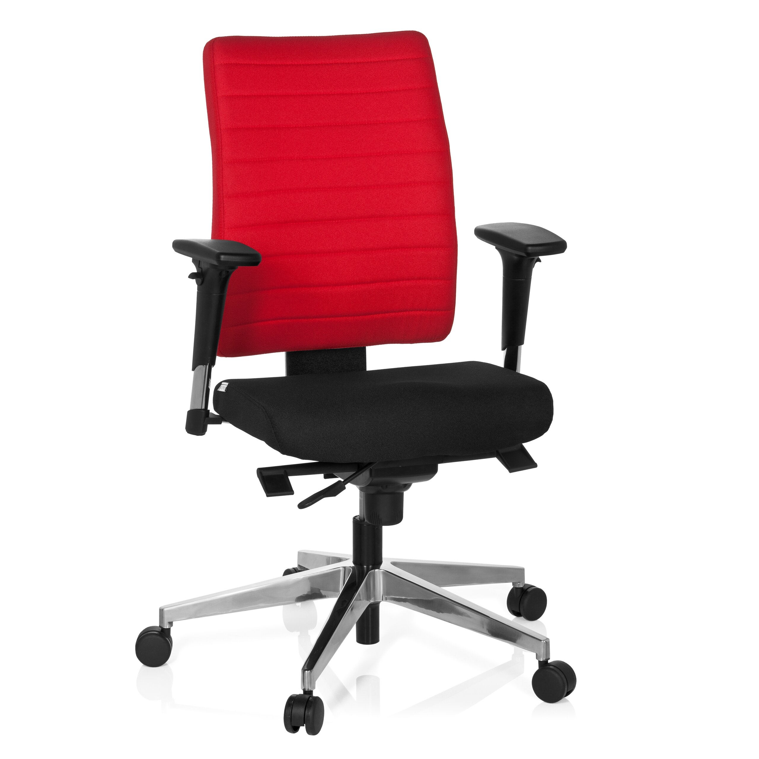 Krzesło biurowe / krzesło obrotowe PRO-TEC 350 tkanina czarno/czerwona hjh OFFICE