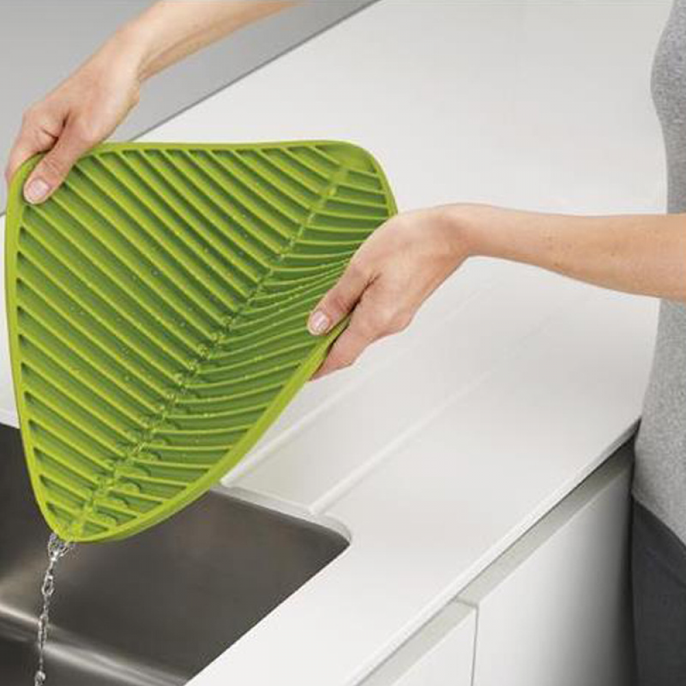 Składana mata silikonowa Drip Mat, miękka powierzchnia gumowa, mała, 30x31,5 cm, 2 sztuki