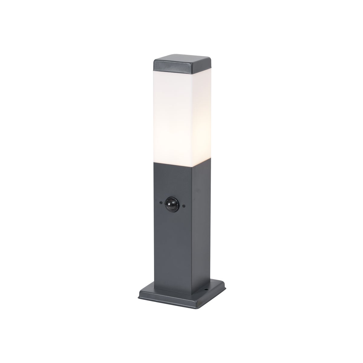 Qazqa nowoczesny lampa słupkowa do ogród - Malios - ciemnoszary, max. 15w, kompatybilny z żarówką LED, e27, 45cm, IP44