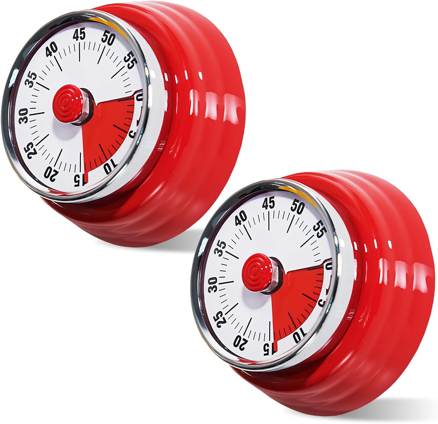 Przypomnienie o timerze kuchennym, 2-częściowy timer kuchenny, timer wizualny, timer mechaniczny z podstawą magnetyczną, minutnik kuchenny do kuchni