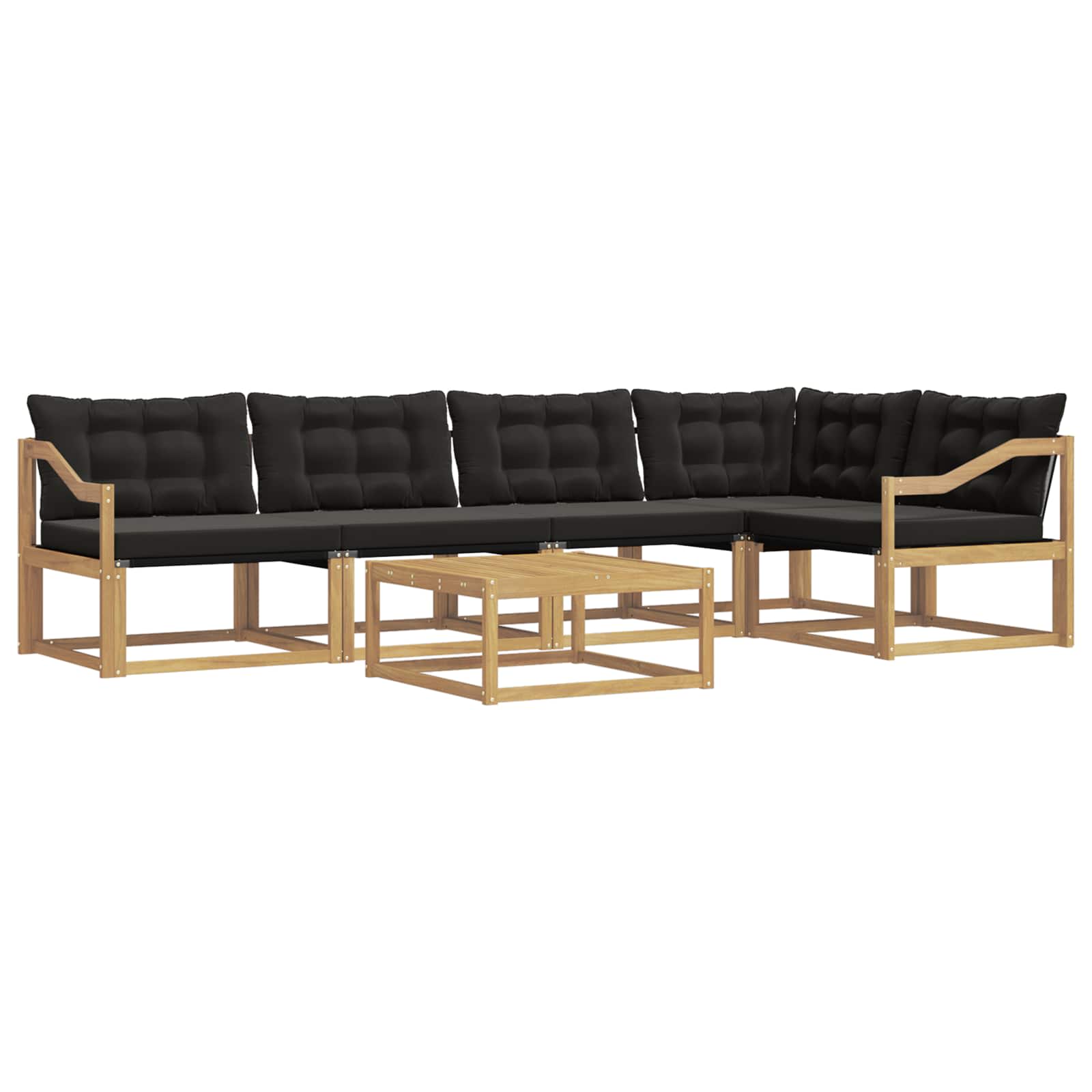 Zestaw sof na zewnątrz 6 pcs biały i czarny 79 x 79 x 37 cm