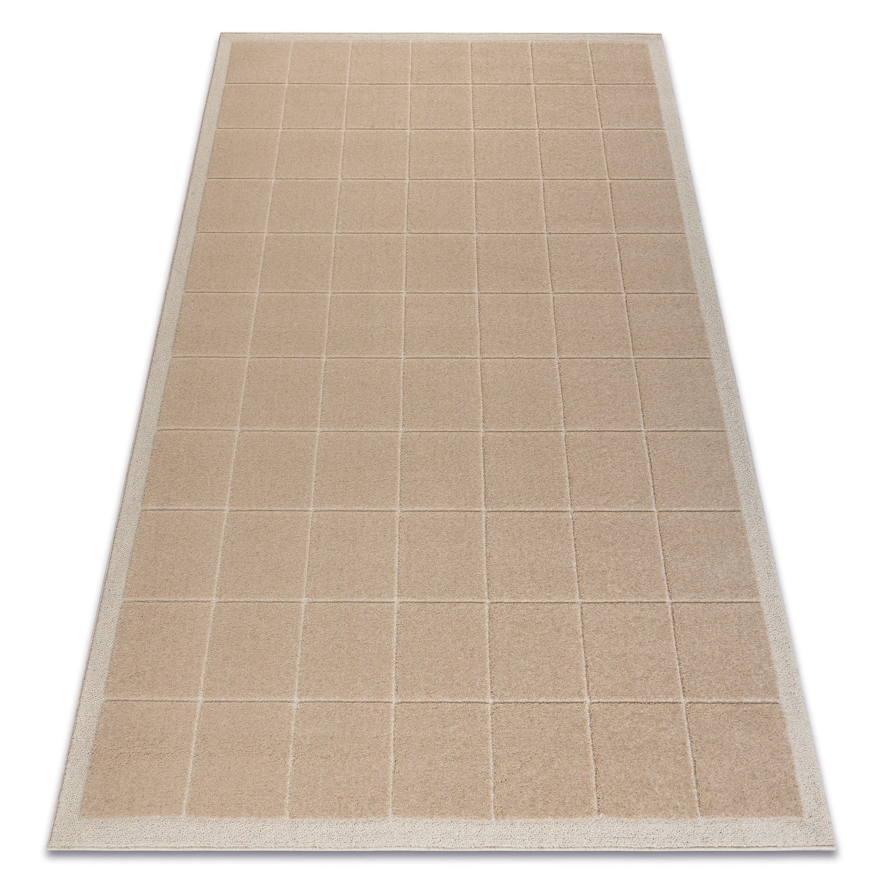 Dywan FLUX 461.118.SA131 wełniany OSTA - Geometryczny, strukturalny, loftowy beż / krem 60x120 cm