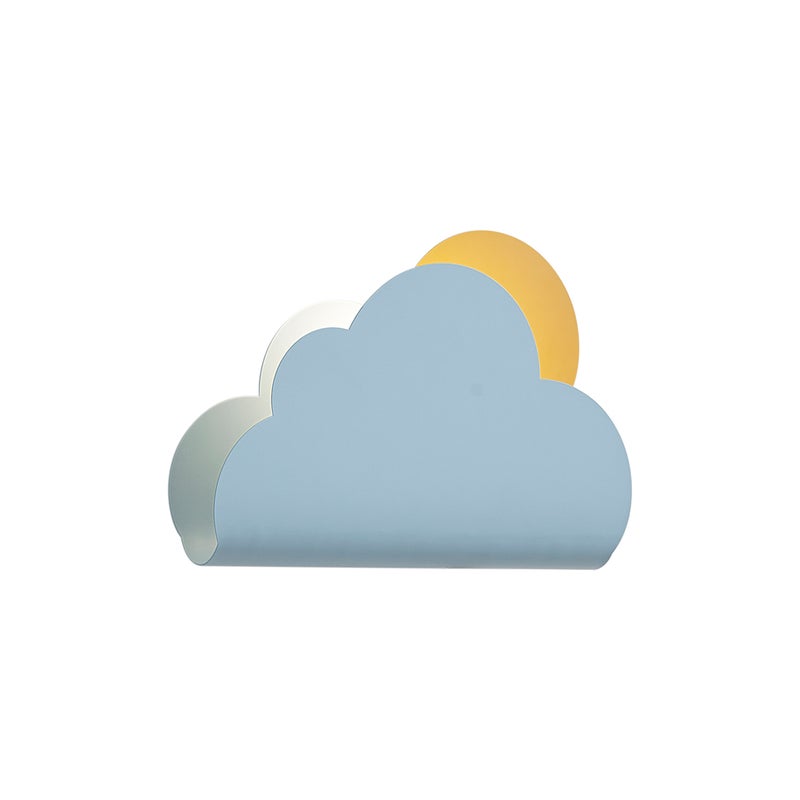 Qazqa dla dzieci lampa ścienna - Cloudy - niebieski, max. 15w, kompatybilny z żarówką LED, e27, 42cm, IP20 oświetlenie