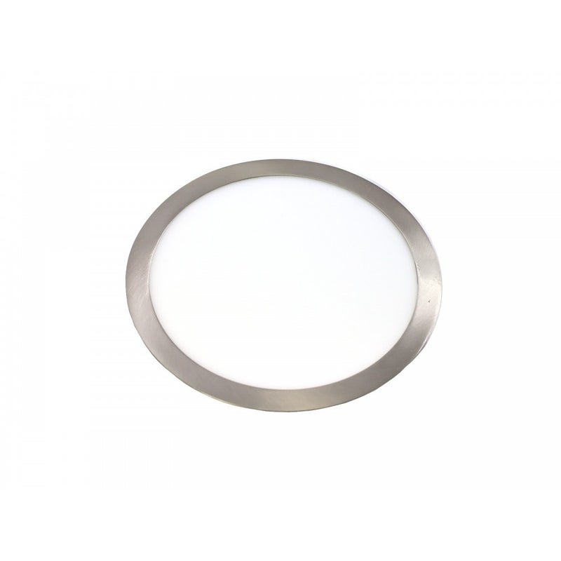 Downlight Led 24W zimne światło 6000ºK. Okrągły downlight wpuszczany, wykończenie stalowe.