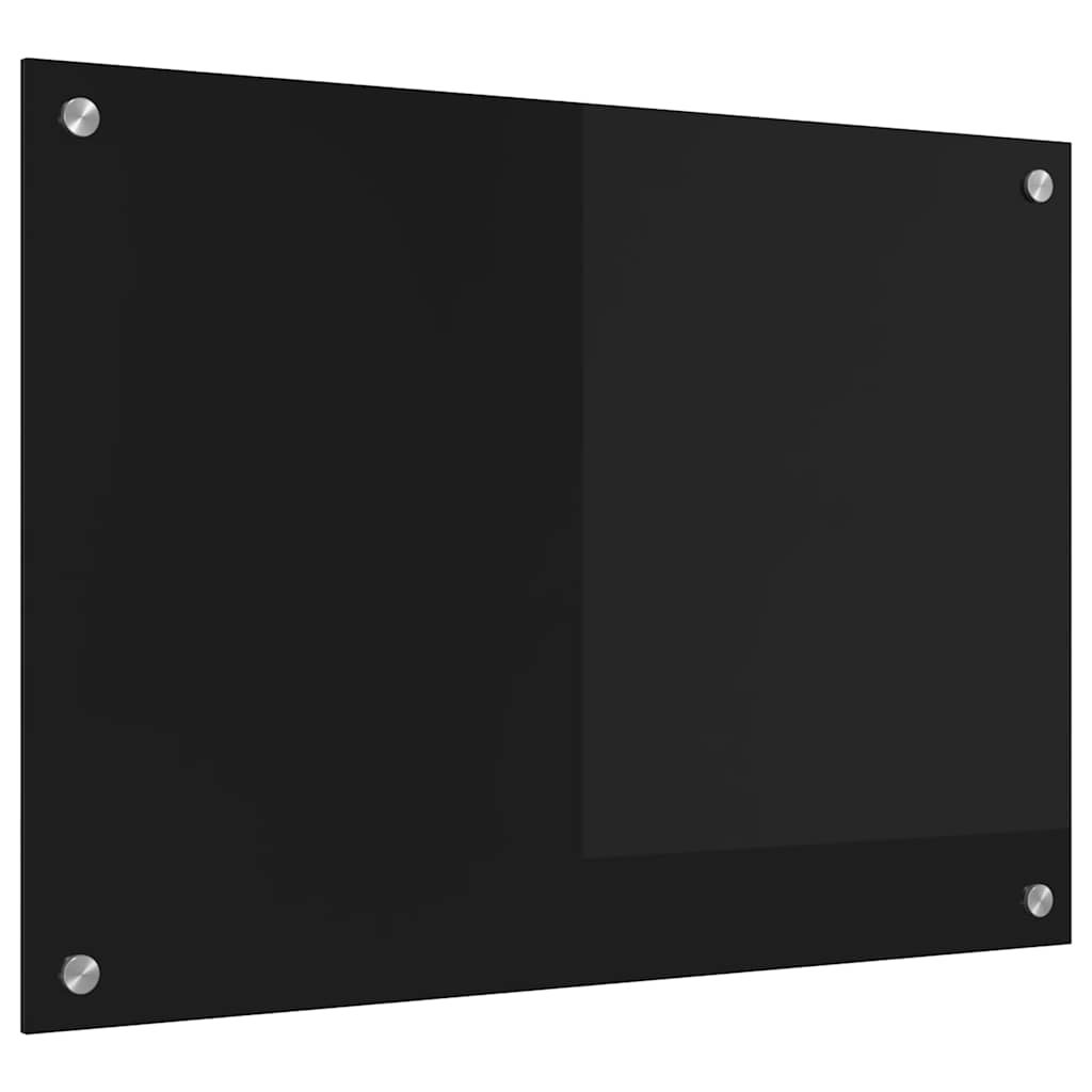 Panel Kuchenny ze Szkła Hartowanego 70x50 cm Czarny do Kuchni