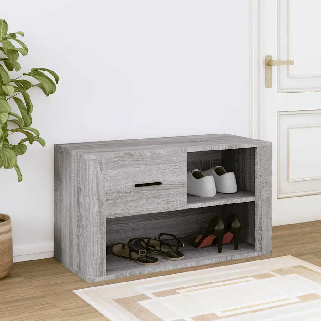 Szafka na buty, szary dąb sonoma, 80x35x45 cm