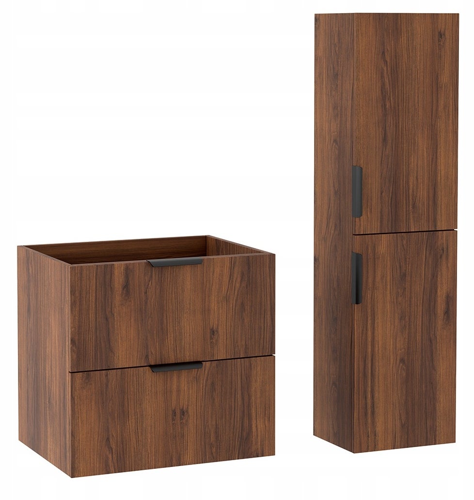 Meble łazienkowe LUNA Orzech Warmia szafka 60 cm słupek 130 cm