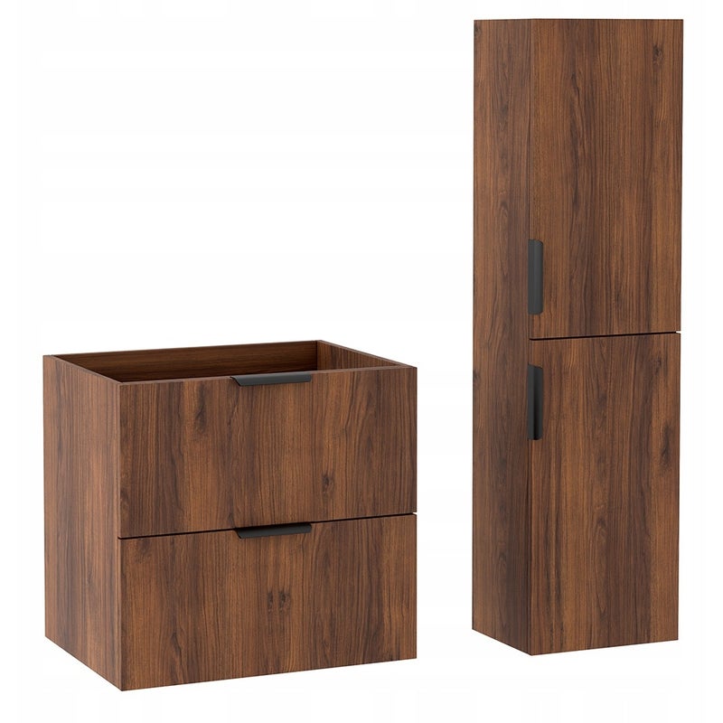 Meble łazienkowe LUNA Orzech Warmia szafka 60 cm słupek 130 cm