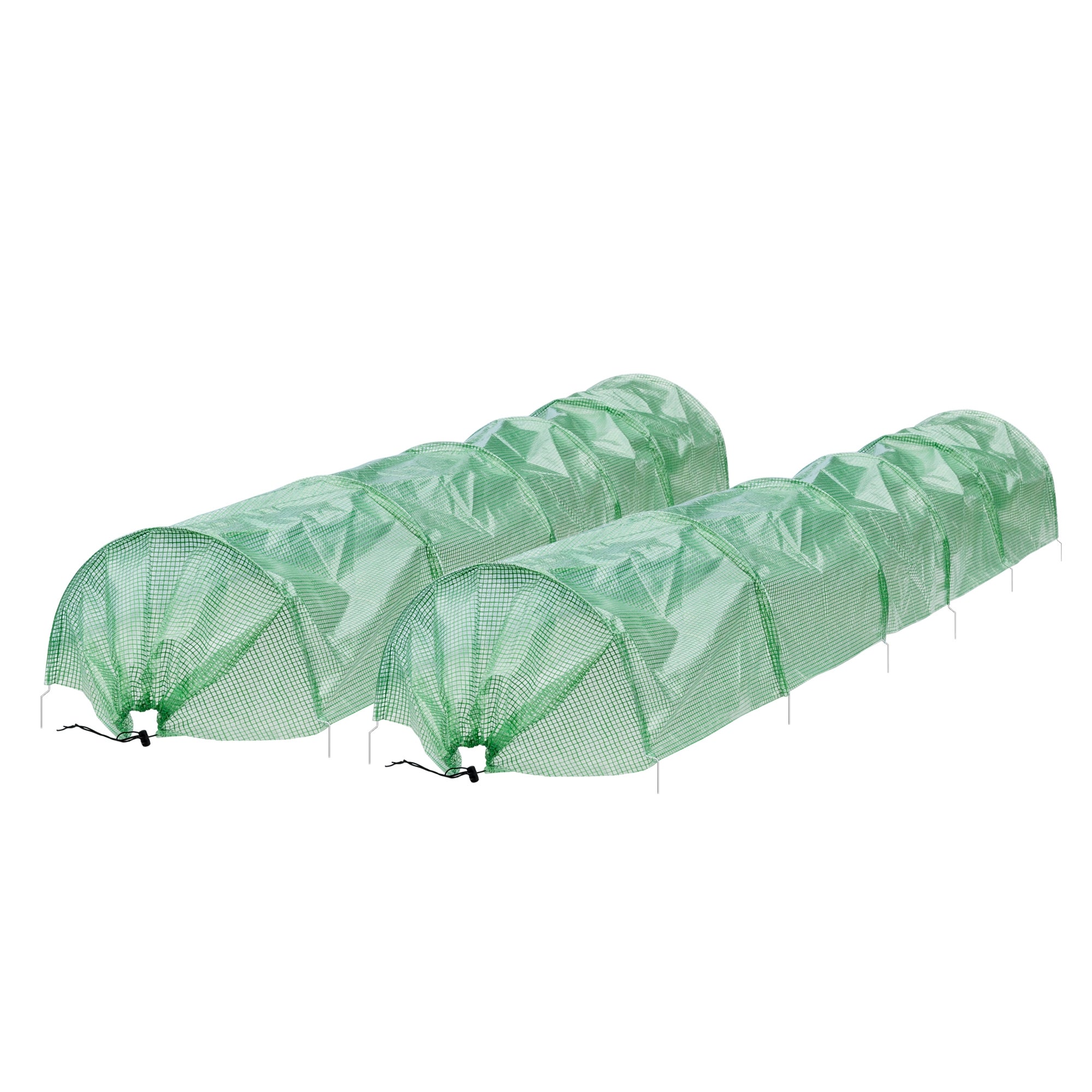 2x Plant Tunnel Cold Frame Protective Tunnel Greenhouse 300x55x35cm