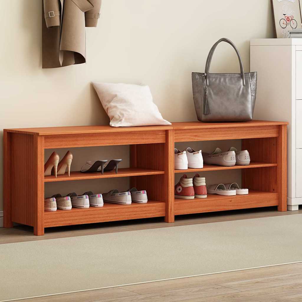 Ławka na buty z półką Woskowy Brąz 160 x 36,5 x 50 cm vidaXL