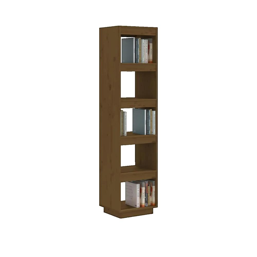 Biblioteczka vidaXL z sosny litej w kolorze miodowo-brązowym 40x35x167 cm wytrzymała i uniwersalna