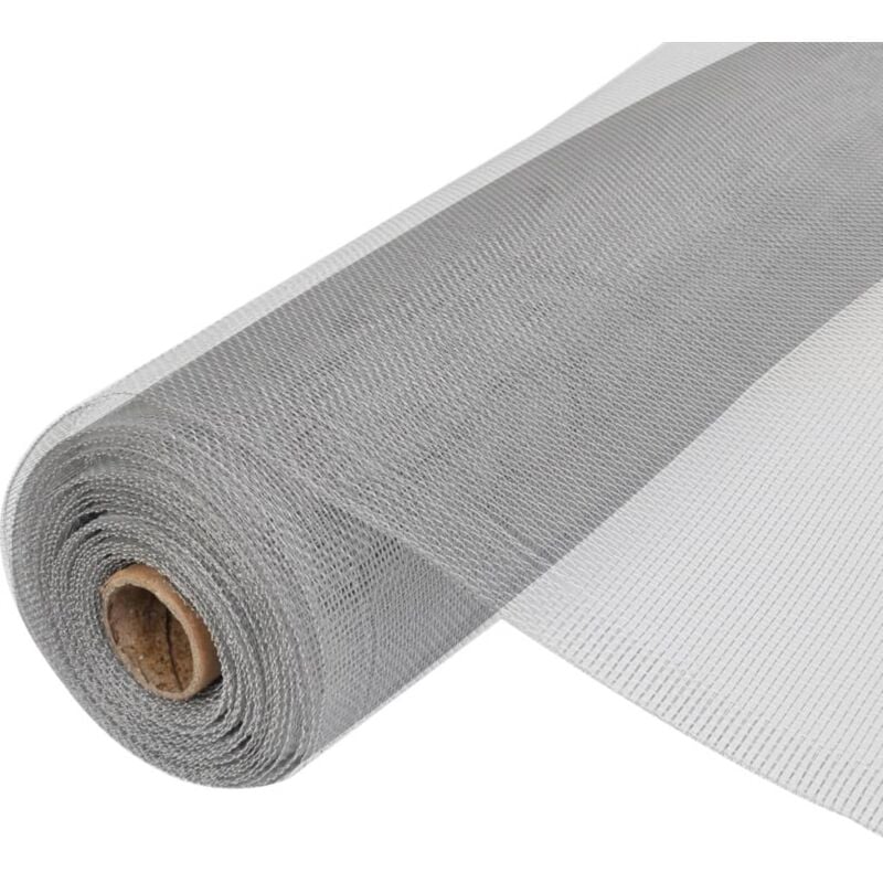 vidaXL Siatka aluminiowa 100x500 cm srebrna