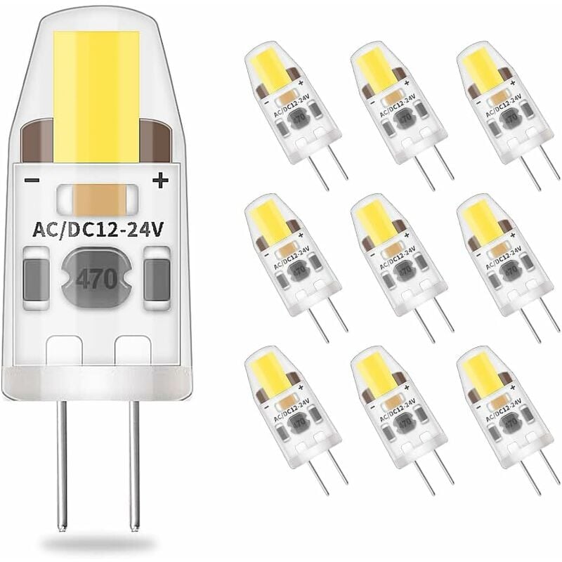 Żarówki LED G4 z możliwością ściemniania, zimna biel – 2 W, odpowiednik halogenu 20 W, 200 lm, energooszczędne, opakowanie 10 szt.