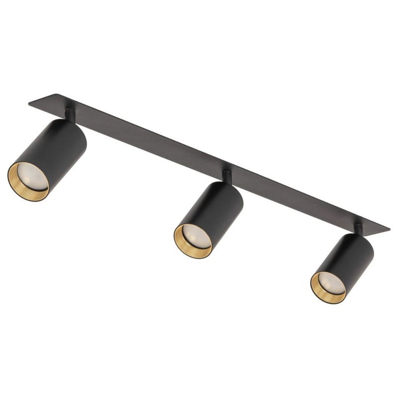 Lampa sufitowa podtynkowa TK Lighting AMIS 3xGU10 czarna 82x22x14 cm 1 szt.