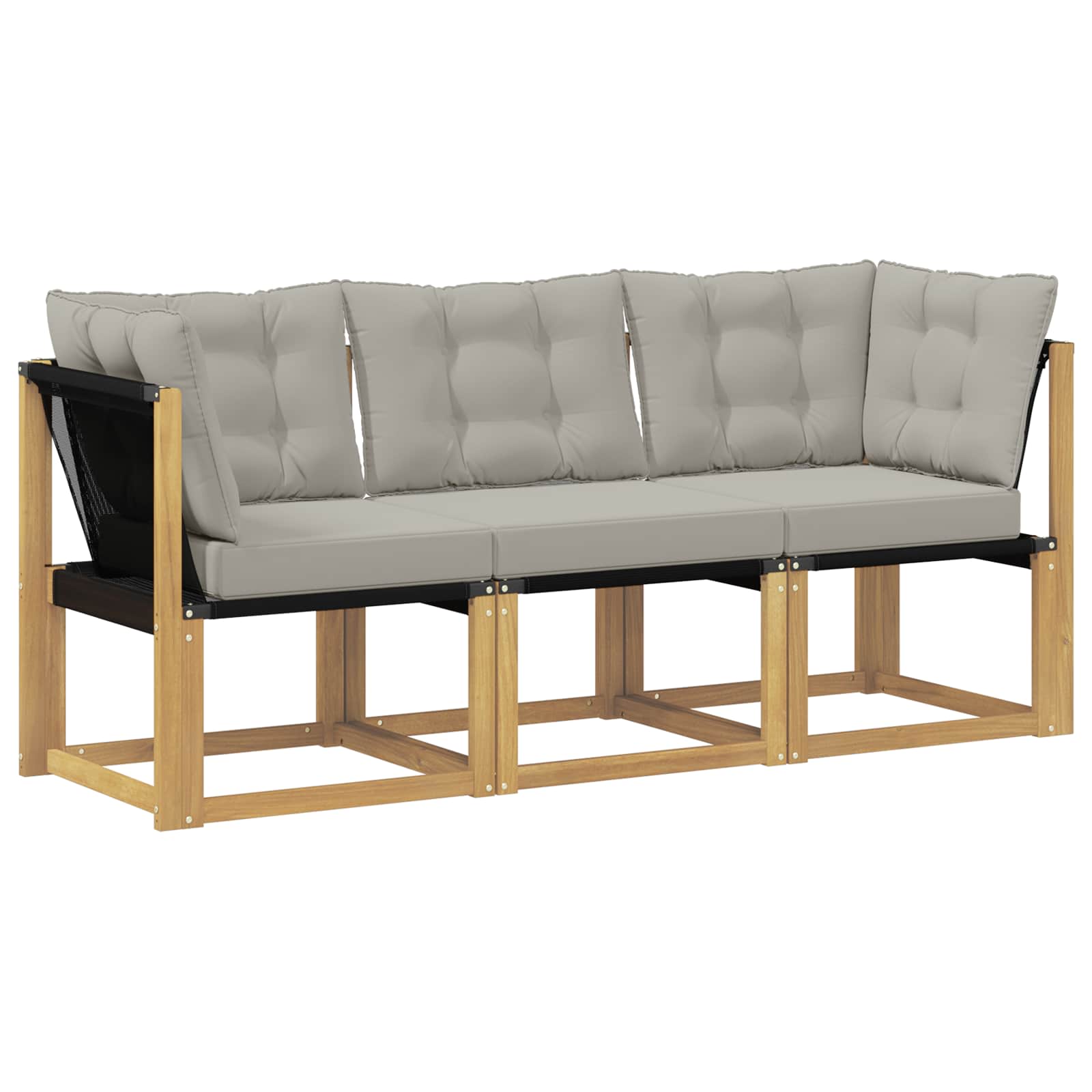 Modułowa sofa na zewnątrz z poduszką 3 Sztuka Biały