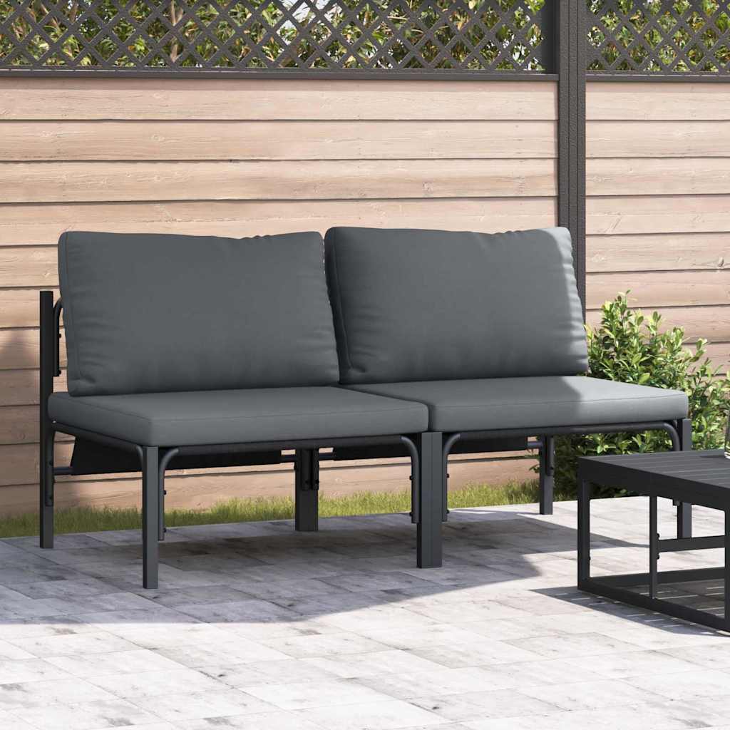 Meble Ogrodowe 2 Sztuka Antracyt 80 x 80 x 71 cm Stal vidaXL