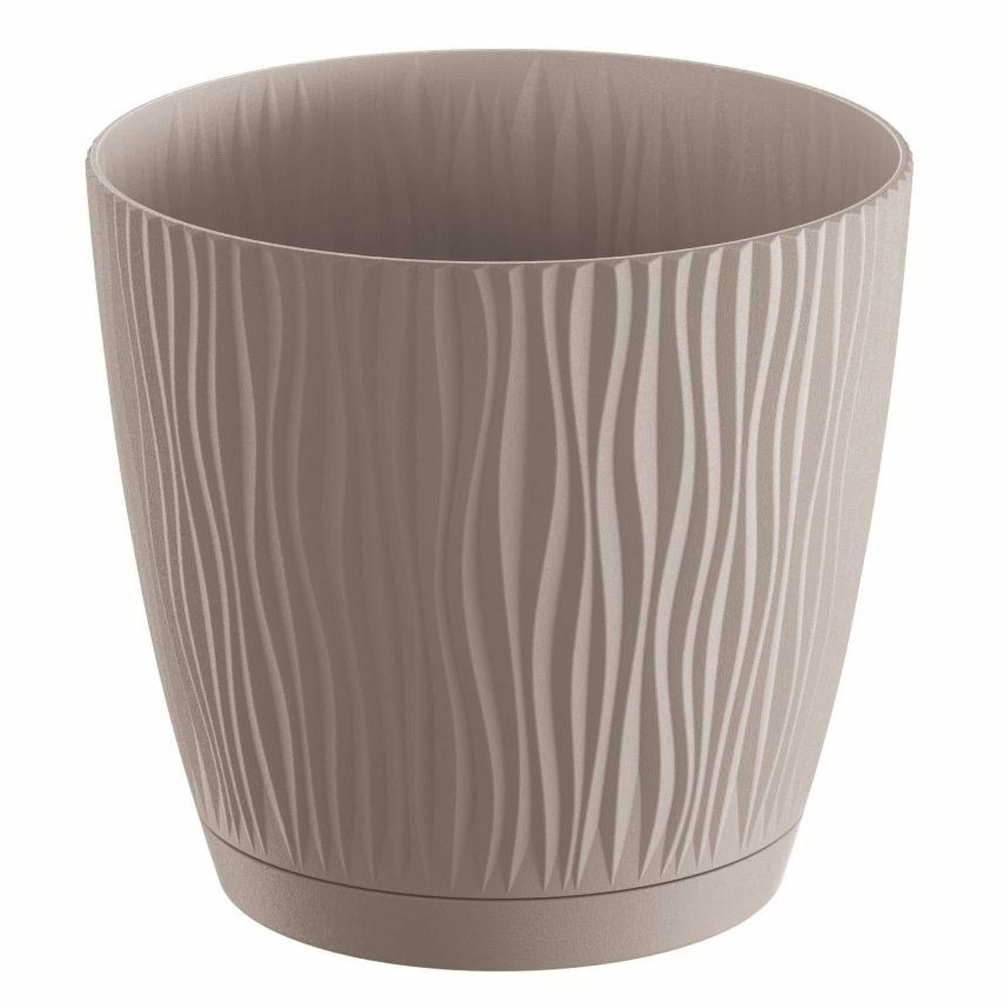 Doniczka Okrągła z podstawką EDANTI 12.9 cm mocca 1 szt.