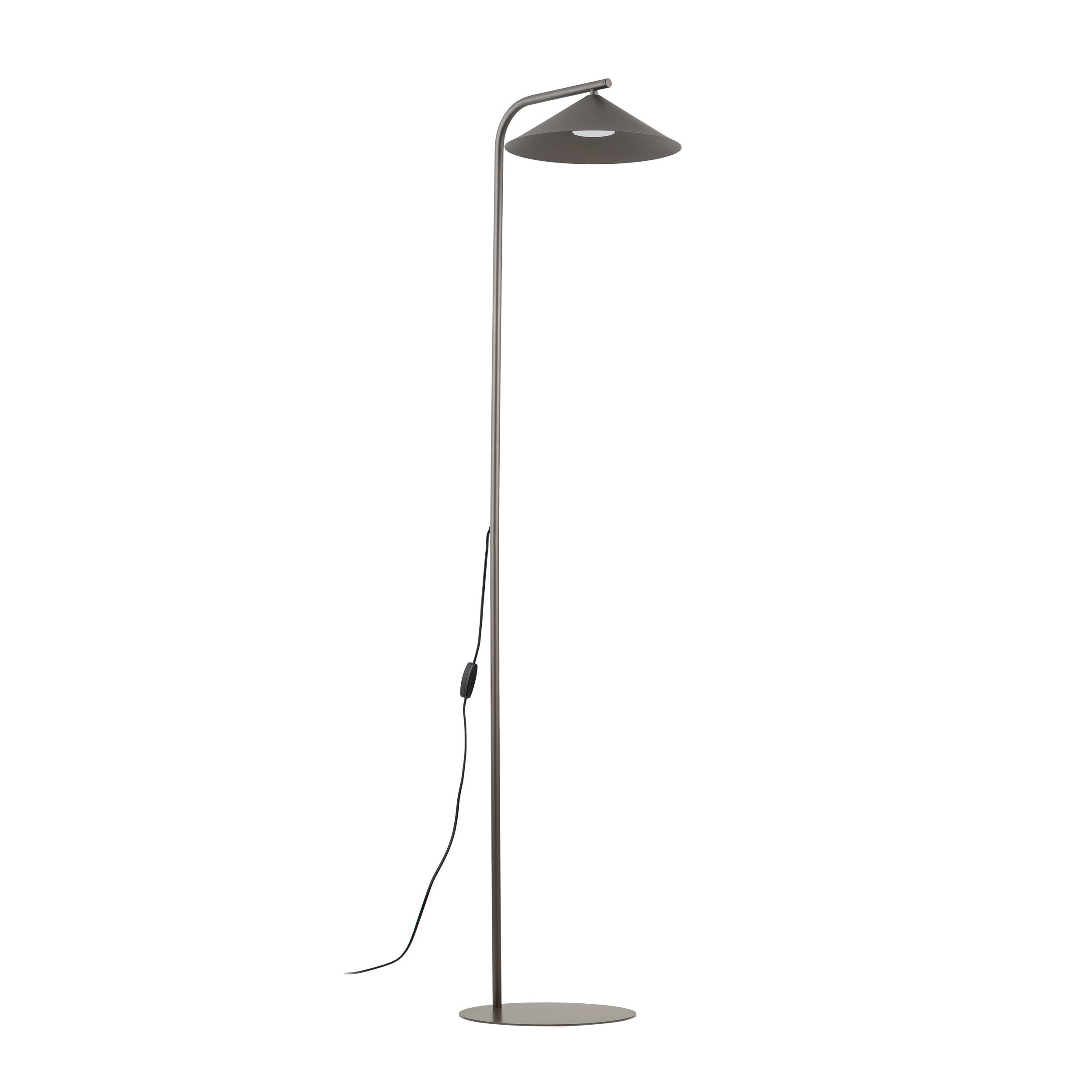 Brązowa Lampa Stojąca Tk Lighting Lume Tytan Podłogowa Gx53 Stożek Metalowy