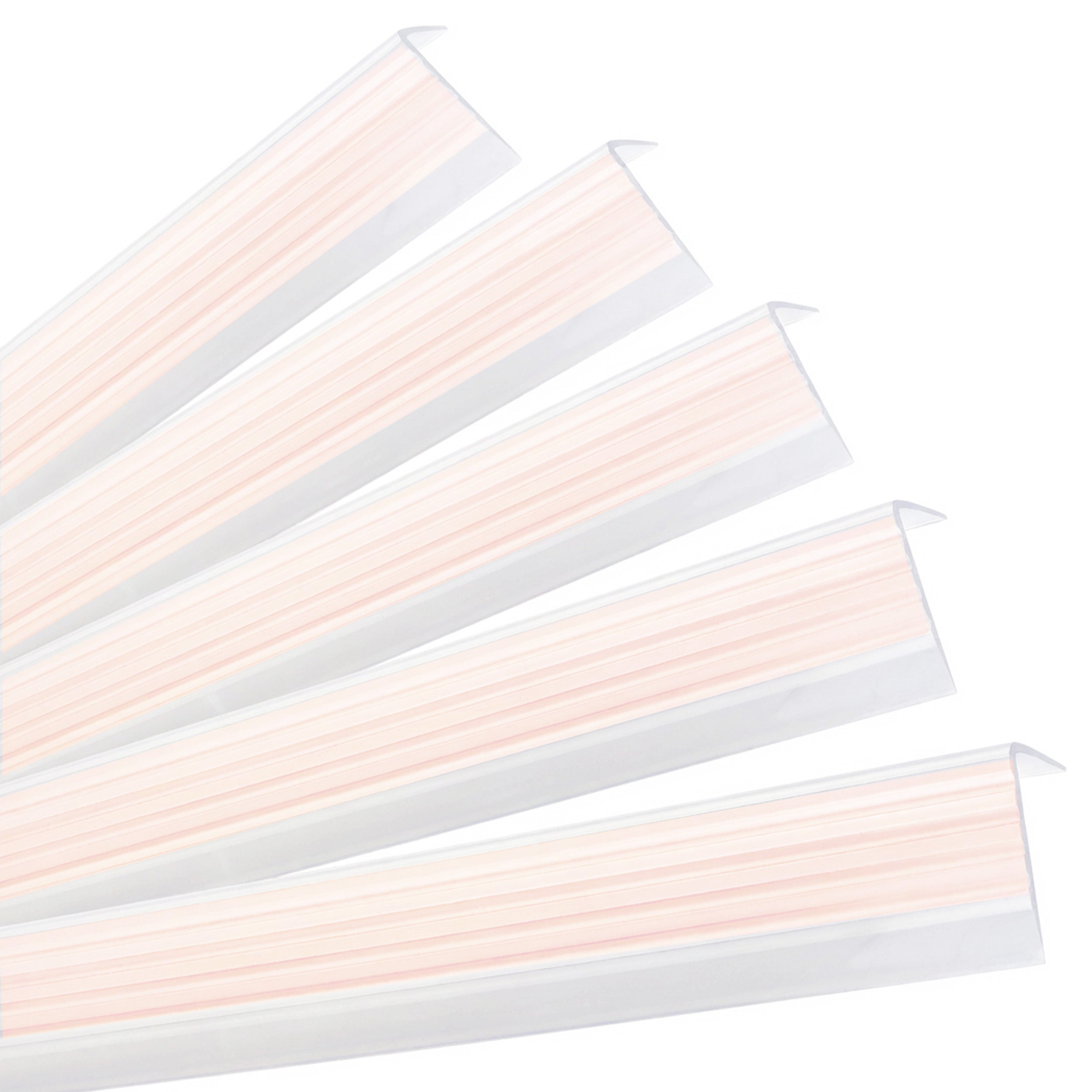 5x Profil schodowy PVC 40x25 mm - samoprzylepny, antypoślizgowy, 100 cm, transparentny