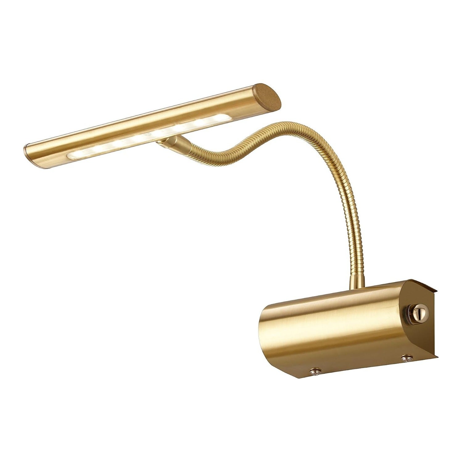 Curtis 579790108 lampa stołowa LED, metal mosiądz matowy, 1 x 4 W, 4 x dotykowy dotyk, elastyczne ramię