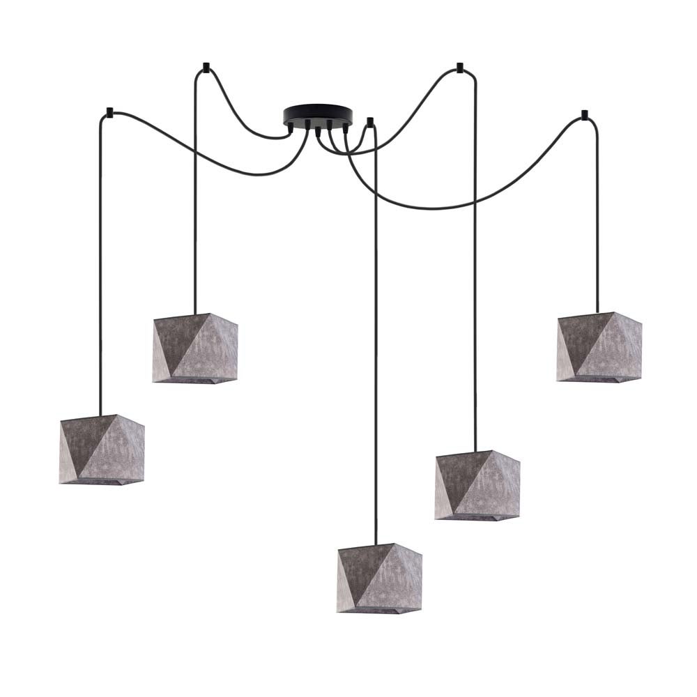 Lampa wisząca zwis żyrandol sufitowa z abażurami diament POP Z5