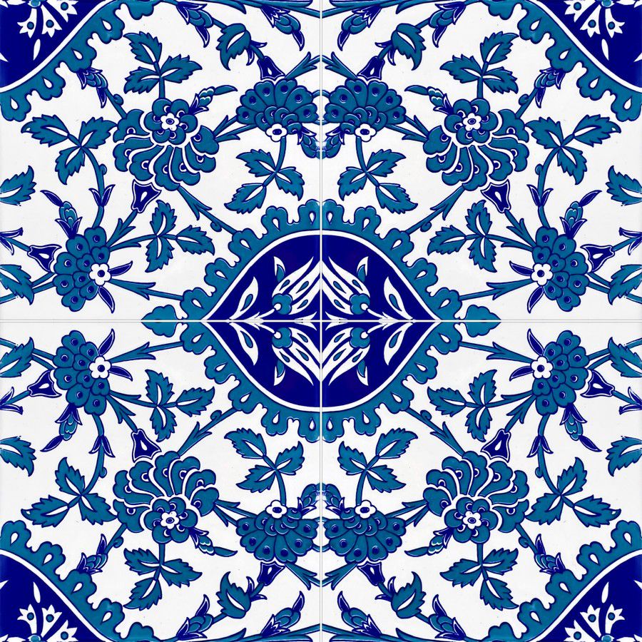 Cerames – płytki Iznik 20×20 cm "Erol" – opakowanie 12 szt. (0,48 m²) – płytki ceramiczne z orientalnymi motywami.